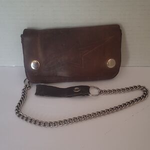 Alpinestars Brown Leather Chain Wallet